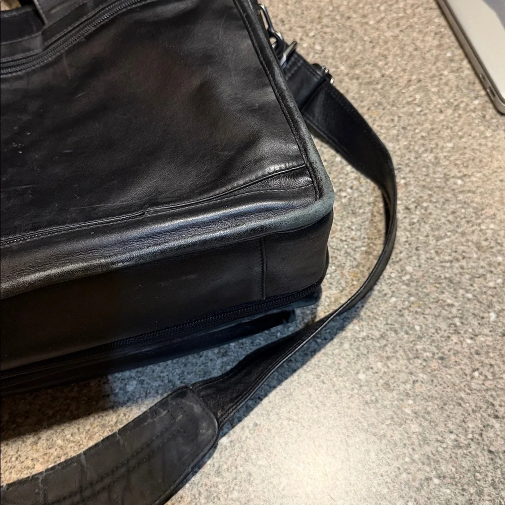 Tumi leather 3way expandable briefcase bag